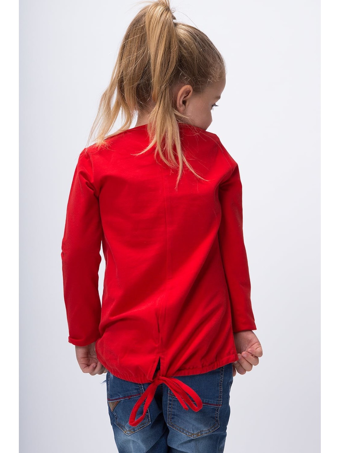 Red blouse with patches NDZ8129 - Online store - Boutique